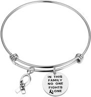 🎗 cancer awareness bracelet necklace: uniting families, no one fights alone! logo