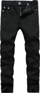 skinny ripped destroyed distressed stretch boys' clothing ~ jeans logo