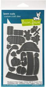 img 1 attached to Lawn Fawn LF1788 Woodland Critter Huggers Winter Add-on Dies: Discover the Perfect Crafting Companion!