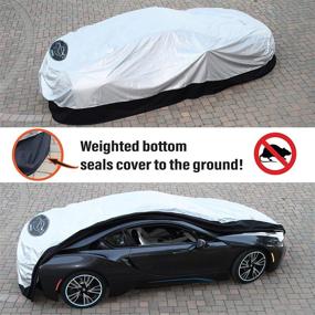 img 1 attached to 🚗 Ultimate Protection: CoverSeal Heavy Duty Outdoor Car Cover | Waterproof, All Weather & Patented Ground Conforming Apron Seal | Mid Size 189 L x 73 W x 71 H inch Max | Durable Shield for Automobiles