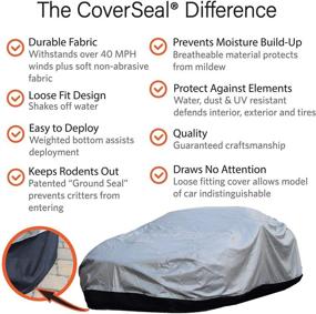 img 2 attached to 🚗 Ultimate Protection: CoverSeal Heavy Duty Outdoor Car Cover | Waterproof, All Weather & Patented Ground Conforming Apron Seal | Mid Size 189 L x 73 W x 71 H inch Max | Durable Shield for Automobiles