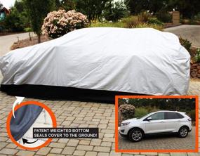 img 3 attached to 🚗 Ultimate Protection: CoverSeal Heavy Duty Outdoor Car Cover | Waterproof, All Weather & Patented Ground Conforming Apron Seal | Mid Size 189 L x 73 W x 71 H inch Max | Durable Shield for Automobiles