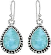 💎 luxurious yotreasure larimar teardrop earrings in solid 925 sterling silver – 10x14mm stunning jewelry logo