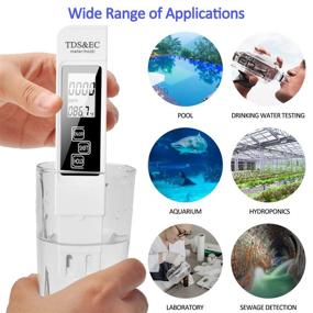 img 3 attached to 🌊 KETIEE 3-in-1 TDS Meter – Digital Water Quality Tester for Drinking Water, Aquariums, and Hydroponics - Accurate PPM, Temperature, and EC Meter, Ideal Range 0-9999 ppm