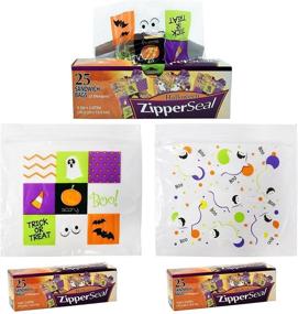 img 2 attached to 🎃 Halloween Zipper Seal Sandwich Bags: Set of 75 Bags in 5 Boxes