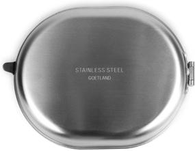 img 2 attached to Goetland 304 Stainless Steel Military Mess Kit: Ideal for Outdoor Camping, Hiking, Picnics, BBQs, and Beach Adventures