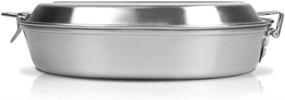 img 1 attached to Goetland 304 Stainless Steel Military Mess Kit: Ideal for Outdoor Camping, Hiking, Picnics, BBQs, and Beach Adventures