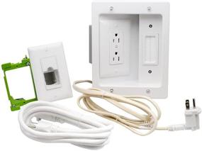 img 4 attached to Legrand in Wall TV Power Kit, White, CPT306WV1 - Home Office & Theater