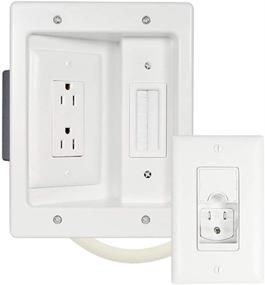 img 3 attached to Legrand in Wall TV Power Kit, White, CPT306WV1 - Home Office & Theater