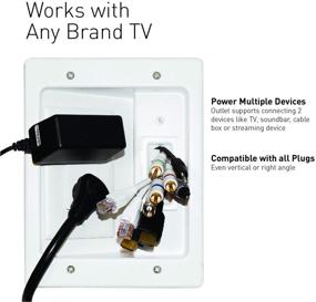 img 2 attached to Legrand in Wall TV Power Kit, White, CPT306WV1 - Home Office & Theater