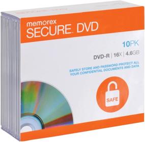 img 1 attached to 🔒 Улучшенные безопасные DVD-R от Memorex (10 шт.) - Включено программное обеспечение шифрования AES 256 бит.