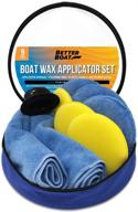 premium microfiber wax applicator pad set for professional boat and car detailing - marine polish pads, foam applicators, sponges, and cloth logo