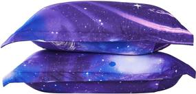 img 1 attached to 🌌 Набор постельного белья ENCOFT размера «Twin» с 3D галактикой для детей - Включает галактическую наволочку для одеяла/комфортер, 4 предмета (галактический рисунок F, Twin)