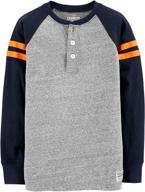 👕 oshkosh bgosh boys' sleeve raglan henley: classic comfort and style! logo