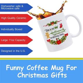 img 3 attached to 🎄 PCDVN Christmas Movie Watching Mug: Funny Coffee Mugs for Women, Perfect Holiday Gift for Movie Lovers and Friends