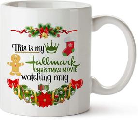 img 4 attached to 🎄 PCDVN Christmas Movie Watching Mug: Funny Coffee Mugs for Women, Perfect Holiday Gift for Movie Lovers and Friends