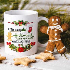 img 1 attached to 🎄 PCDVN Christmas Movie Watching Mug: Funny Coffee Mugs for Women, Perfect Holiday Gift for Movie Lovers and Friends