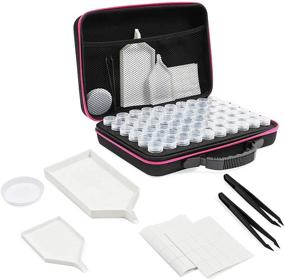 img 4 attached to Diamond Painting Kits for Adults: Complete Set with Embroidery Box, Tray, Tweezers (66 Pieces)