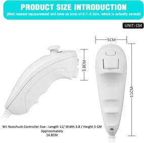 img 2 attached to MODESLAB Wii Nunchuck Controller 2 Pack - Replacement Remote Joystick Gamepad Compatible with Wii Wii U Console (White)