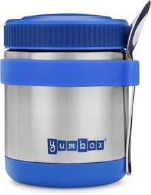 img 3 attached to 🍲 Yumbox Zuppa - 14 oz. Wide Mouth Thermal Food Jar with Removable Utensil Band - Triple Insulated Stainless Steel - 6 Hours Hot or 12 Hours Cold - Leak Proof - Neptune Blue