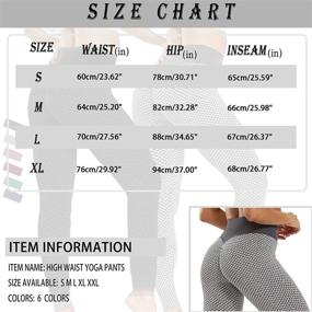 img 2 attached to 👖 Enhance Your Workout with 2 Pack High Waist Yoga Pants for Women, featuring Ruched Butt Lifting Leggings