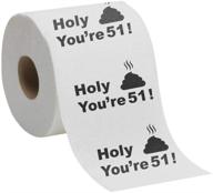 🎉 51st birthday toilet paper - happy 51 prank novelty gift - funny gag joke present logo