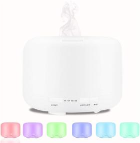 img 4 attached to 🌫️ Ultrasonic Cool Mist Humidifier: Portable Small Humidifier for Bedroom Home Office Travel; Ideal for Kids, Baby Room; Aroma Essential Oil Diffuser, 7 Color Night Light, High Low Mist Output, Timer, Auto Shut Off