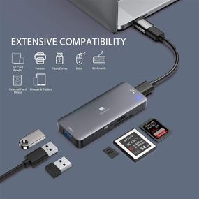 img 2 attached to 🔌 CONMDEX 4 in 1 XQD Card Reader Pro with USB C Adapter for Sony G/M Series Lexar 2933x/1400x USB Mark XQD Card, SD/Micro SD, and USB 3.0 Adapter