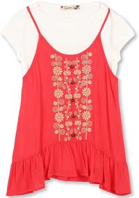 img 1 attached to Speechless Girls Babydoll Knit Layering Girls' Clothing