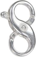 🔗 sterling silver double opening infinity figure-eight lobster repair clasp - small size 11mm x 5mm - 1 pc logo