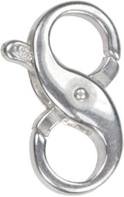 img 4 attached to 🔗 Sterling Silver Double Opening Infinity Figure-Eight Lobster Repair Clasp - Small Size 11mm x 5mm - 1 pc