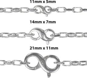 img 2 attached to 🔗 Sterling Silver Double Opening Infinity Figure-Eight Lobster Repair Clasp - Small Size 11mm x 5mm - 1 pc