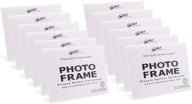 📷 clear acrylic photo booth frames - 6x4 inch slanted back horizontal picture or sign holder with inserts - 12 count логотип