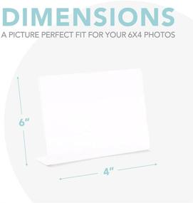 img 3 attached to 📷 Clear Acrylic Photo Booth Frames - 6x4 Inch Slanted Back Horizontal Picture or Sign Holder with Inserts - 12 Count