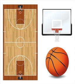 img 1 attached to Lunarable Basketball Backboard Illustration Decorative