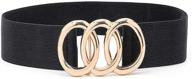plusmore women's wide elastic fashion dress belt in black - trendy waist cinch belt for plus size logo
