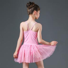 img 3 attached to Gymnastics Leotards and Ballet Dresses for Girls: Cotton Tutu Dress Ballet Leotard for Dance