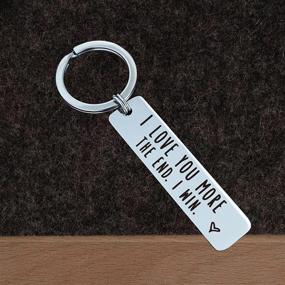 img 2 attached to 💑 Anniversary Valentine Keyrings & Keychains for Couples - Men's Accessories