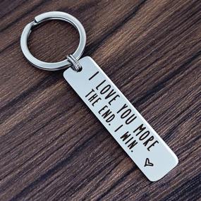 img 1 attached to 💑 Anniversary Valentine Keyrings & Keychains for Couples - Men's Accessories