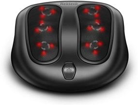 img 4 attached to 🦶 Nekteck Foot Massager with Heat: Shiatsu Electric Massager Machine for Plantar Fasciitis, Infrared Heat & Power Cord Included