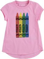 crayola girls' toddler short sleeve graphic crewneck t-shirt logo