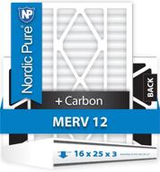 🔥 nordic pure 16x25x1m12 c 12 furnace: exceptional performance for optimal home heating logo