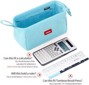 img 1 attached to 🖊️ CICIMELON Pencil Case: Stylish Blue Large Capacity Pencil Pouch for All Ages