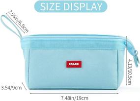 img 3 attached to 🖊️ CICIMELON Pencil Case: Stylish Blue Large Capacity Pencil Pouch for All Ages