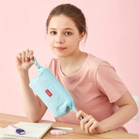 img 2 attached to 🖊️ CICIMELON Pencil Case: Stylish Blue Large Capacity Pencil Pouch for All Ages