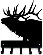 🦌 handcrafted elk antlers key rack hanger - compact 6 inch wide design - proudly made in the usa логотип