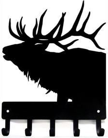 img 1 attached to 🦌 Handcrafted Elk Antlers Key Rack Hanger - Compact 6 inch Wide Design - Proudly Made in the USA