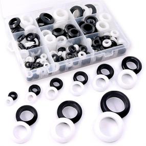 img 4 attached to Glarks 🔌 200Pcs Electrical Grommet Assortment