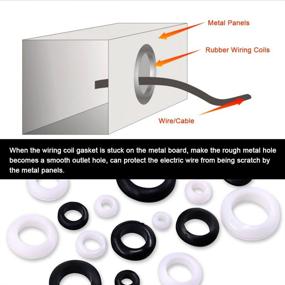 img 1 attached to Glarks 🔌 200Pcs Electrical Grommet Assortment