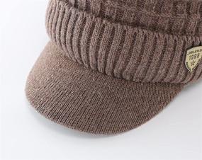 img 1 attached to Stay Warm in Style with LLmoway Winter Knit Visor Cuff Beanie!